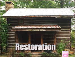 Historic Log Cabin Restoration  Hubert, North Carolina